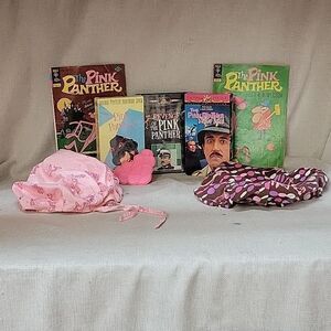 Pink Panther 2 comics,vhs, dvd movies cookie cutter and hats